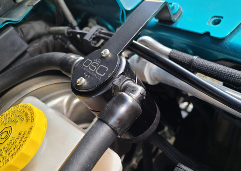J&L 20-24 Jeep Wrangler 2.0L Driver Side Oil Separator 3.0 - Black Anodized