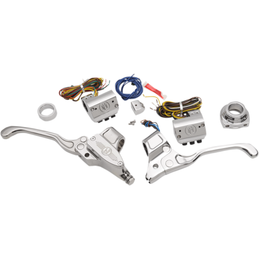 Performance Machine 9/16 Hand Cntrl Set Cbl - Chrome