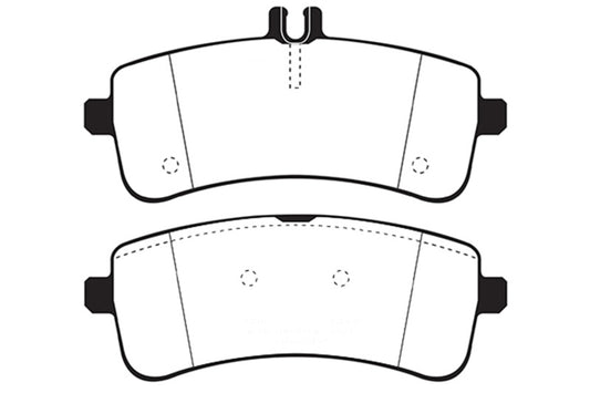 EBC 2015+ Mercedes-Benz C63 S AMG (W205) 4.0L Twin Turbo Redstuff Rear Brake Pads