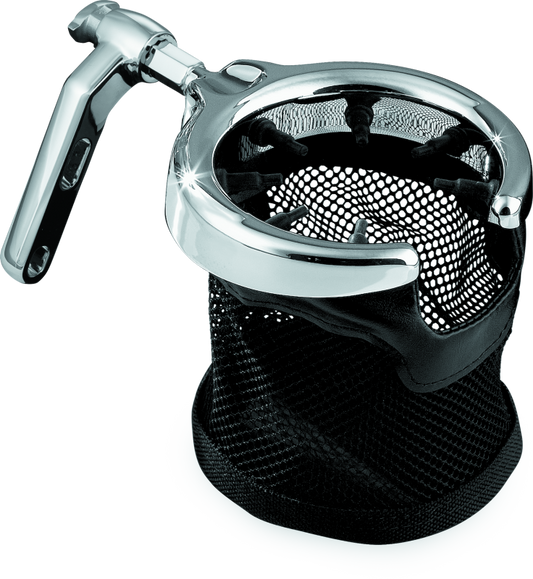 Kuryakyn Mesh Basket Universal Drink Holder Perch Mount Chrome